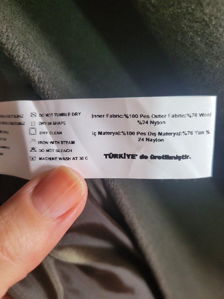 Koyu Yeşil Uzun Kaban - Görsel 5