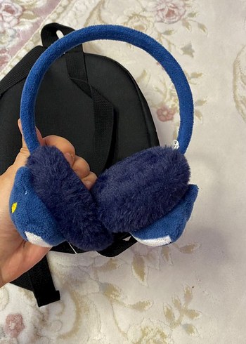 Renkli Mavi Peluş kulaklik - Görsel 2