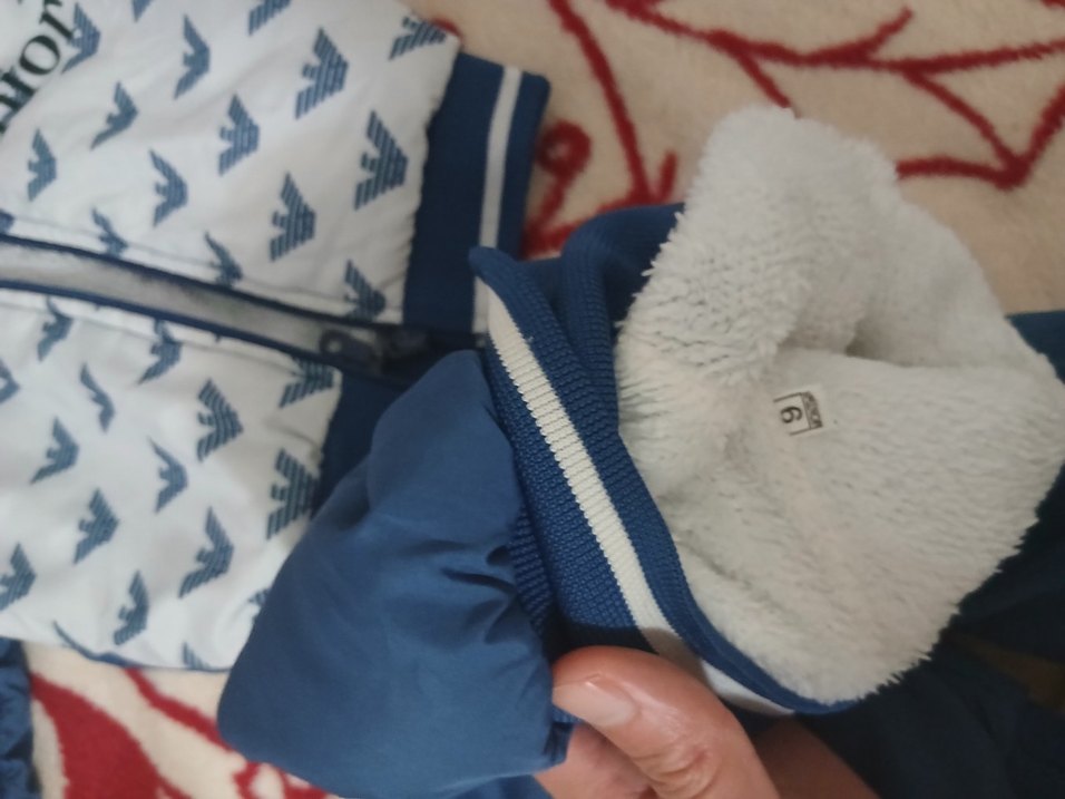 Mavi Fermuarlı Bebek Erkek Kayak Tulumu - Görsel 2