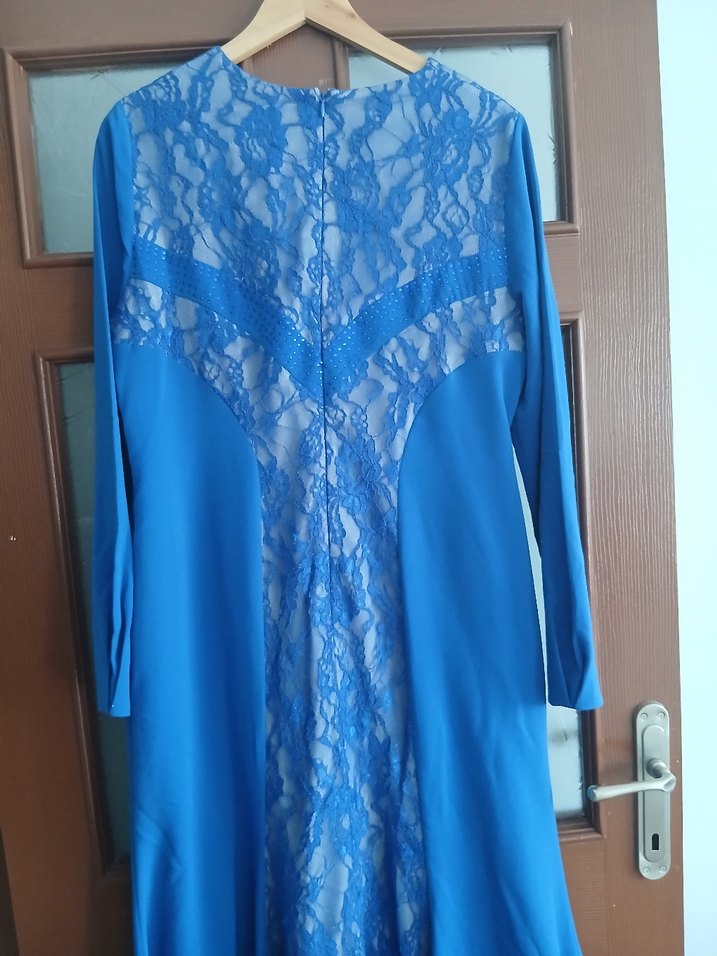 Mavi Kadın Balık Elbise - Görsel 4