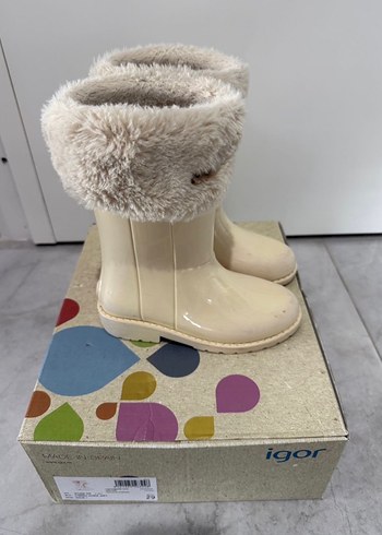 İgor marka Beyaz Kürklü Kız Çocuk Yağmur Çizmesi - Görsel 2