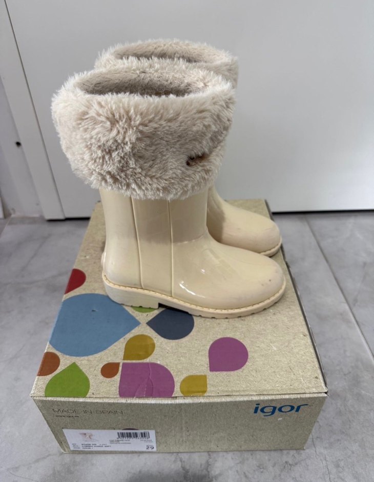 İgor marka Beyaz Kürklü Kız Çocuk Yağmur Çizmesi - Görsel 2