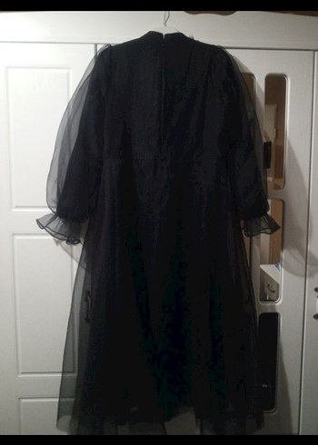 Uzun Siyah Kadın Abiye Elbise - Görsel 2