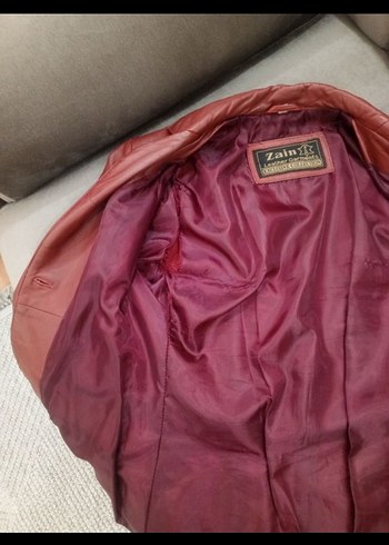 Bordo Deri Kadın Ceket - Görsel 3