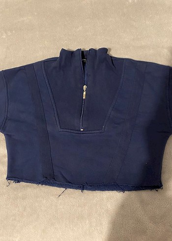 Kadın Crop Lacivet Sweatshirt - Görsel 2