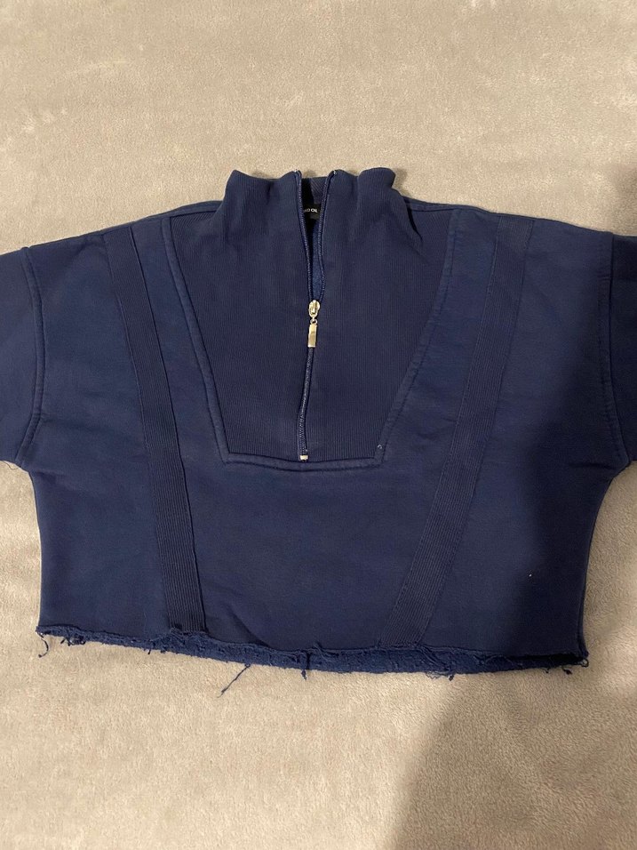 Kadın Crop Lacivet Sweatshirt - Görsel 2