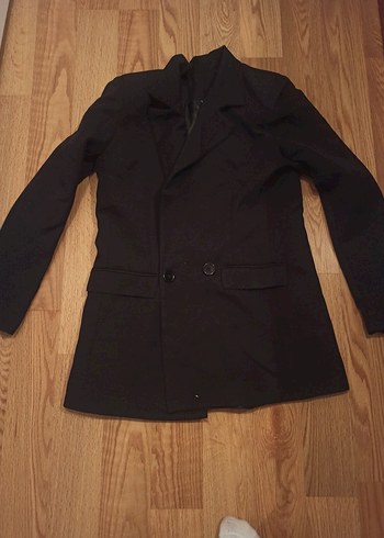 Siyah blazer ceket (omuz vatkalı)