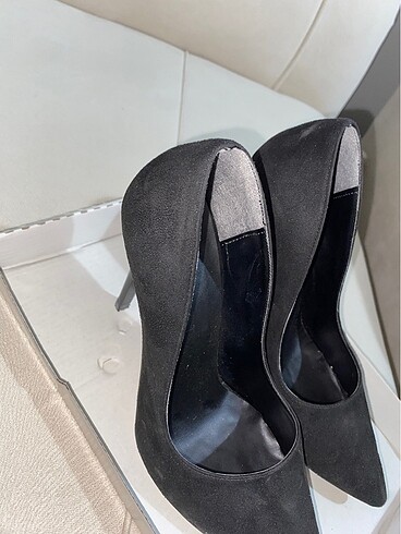 36 Beden siyah Renk siyah stiletto topuklu ayakkabı