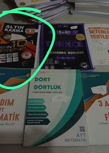 Beden Renk YKS TYT AYT test kitapları 10 adeti 100 tl