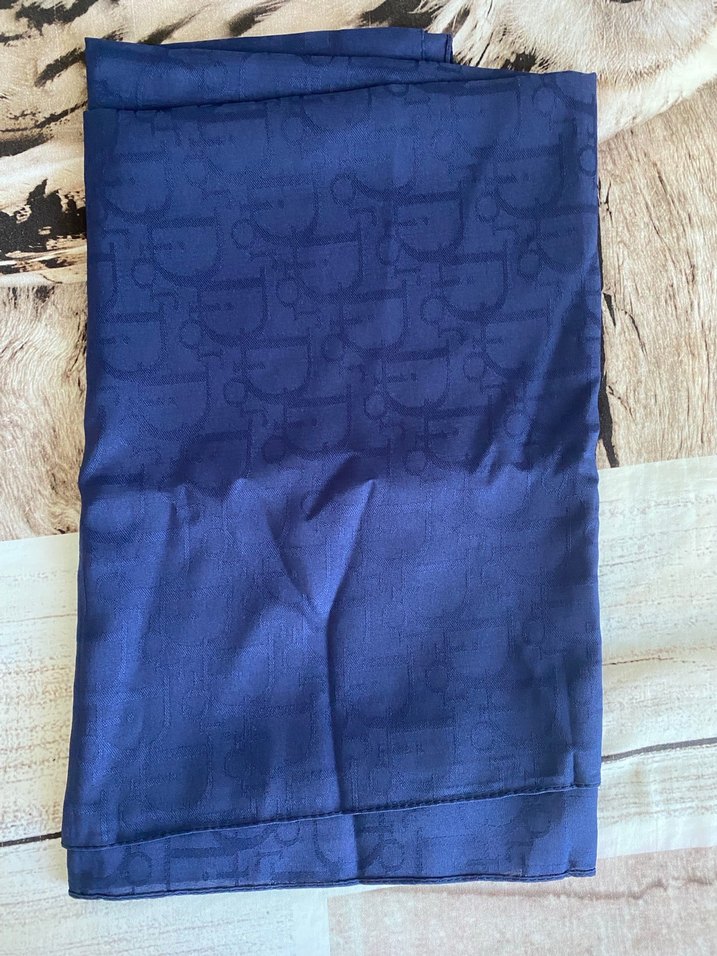 Lacivert Kadın İpek Görünümlü Şal - Görsel 2