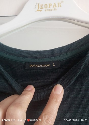 yeşil Kadın Uzun Kollu Triko Midi Elbise - Görsel 2