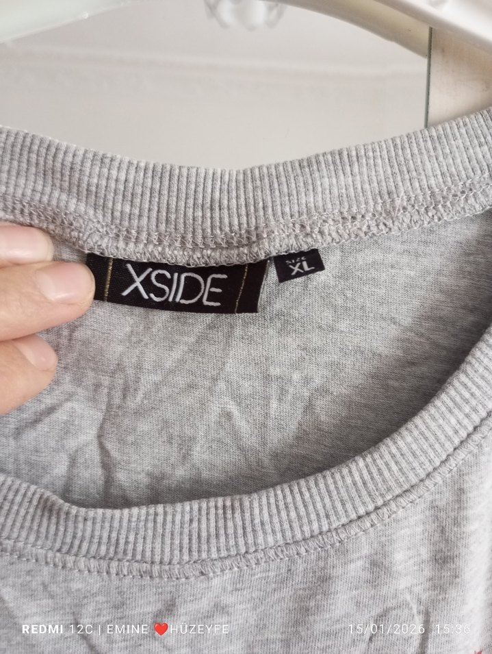 Kız Çocuk Gri Baskılı Kısa Kollu Tişört - Görsel 2