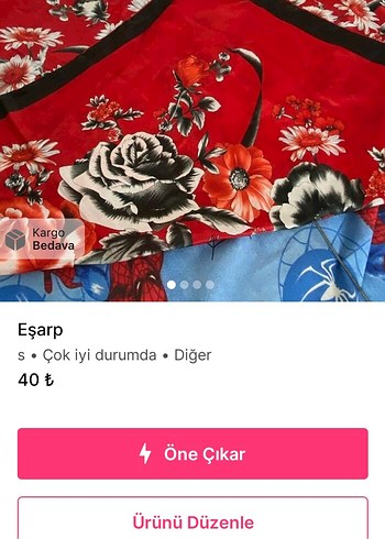 Diğer Bohem Desenli Gri Eşarp
