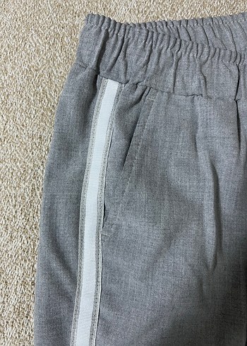 LC Waikiki Gri Keten Kadın Pantolon