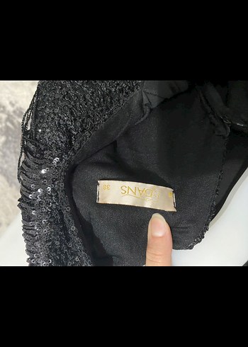 Zara Siyah Püsküllü V Yakalı kısa Abiye Elbise/ after party