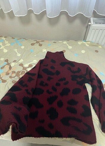 Diğer Bordo leoparlı kazak