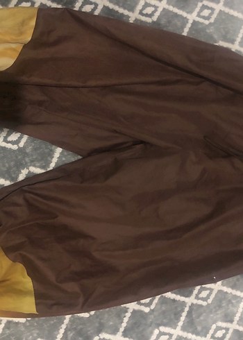 Kahverengi Midi Drapeli Kumaş Haşema - Görsel 2