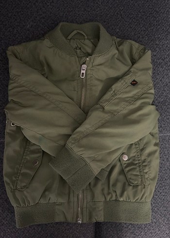 Erkek Çocuk Haki Fermuarlı Mont - Görsel 3