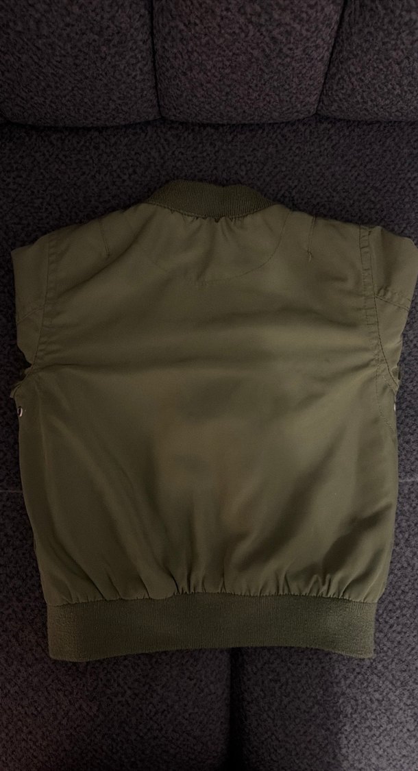 Erkek Çocuk Haki Fermuarlı Mont - Görsel 4