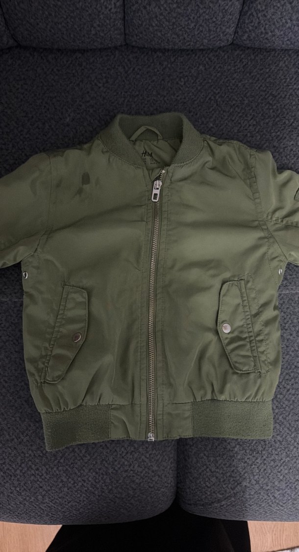 Erkek Çocuk Haki Fermuarlı Mont - Görsel 2