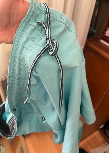 Mavi Mini Erkek Deniz Şortu Fermuarlı Cepli - Görsel 3