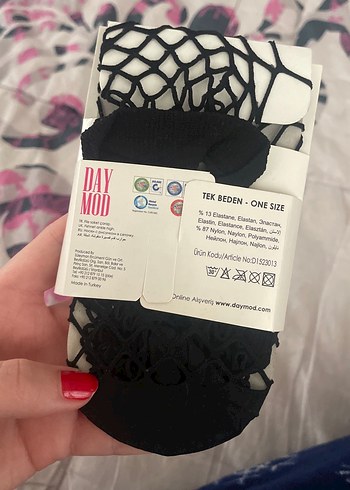 Fiona Siyah File Çorap - Görsel 2