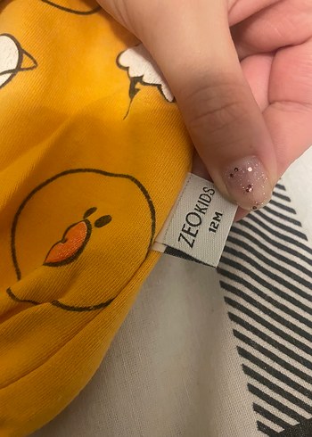 Renkli Baskılı Sarı Puff Sweatshirt - Görsel 2