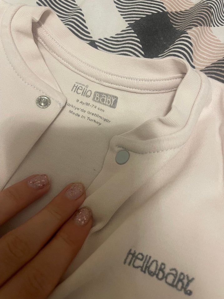 Uzun Kollu Düğmeli Bebek Body - Görsel 2