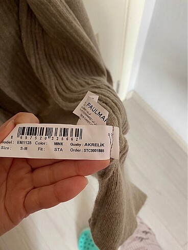 m Beden camel Renk Paulmark uzun bej hırka