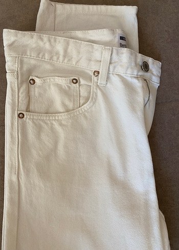 Bershka Bej Düğmeli Erkek Pamuklu Jean - Görsel 3