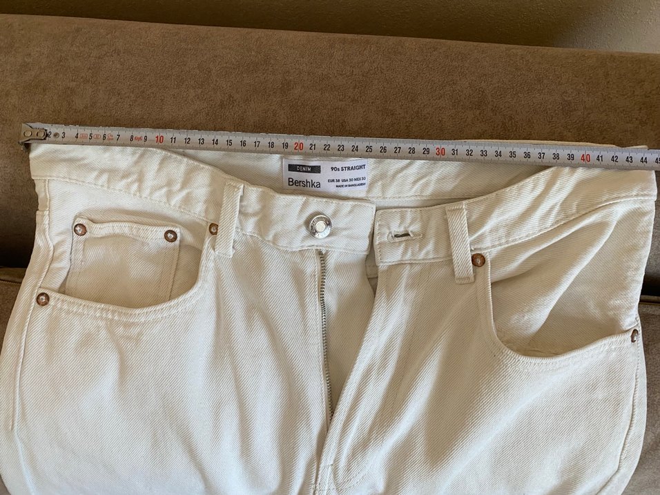 Bershka Bej Düğmeli Erkek Pamuklu Jean - Görsel 4