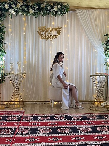 m Beden beyaz Renk Nikah , söz elbisesi