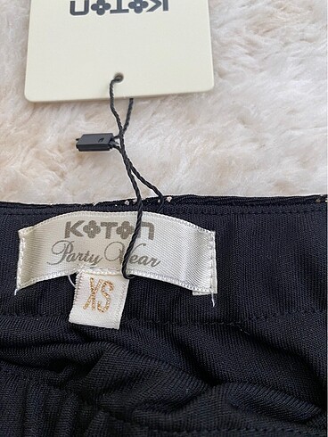 xs Beden Koton Party Wear Siyah Etek