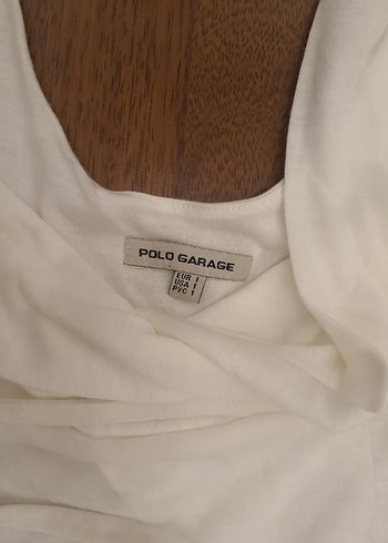 POLO PLAJ ELBİSESİ Beyaz Midi V Yaka Drapeli Elbise - Görsel 7