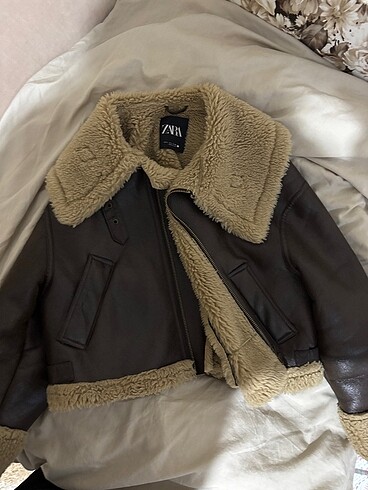 Zara biker kahverengi ceket