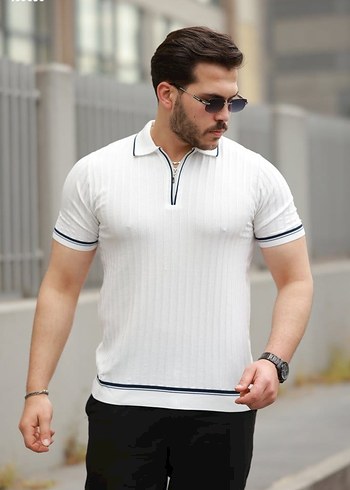 l/xl Beden lacivert Renk Fermuarlı Lacivert Erkek Polo Tişört