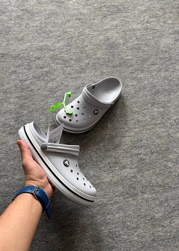 36 Beden Gri Crocs Kadın Terlik Platform Topuklu