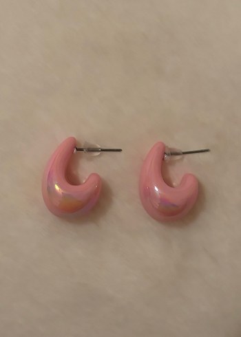 Diğer Mini Pembe Parlak Küpe