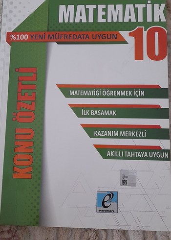 10. Sınıf Matematik Konu Özetli Kitap
