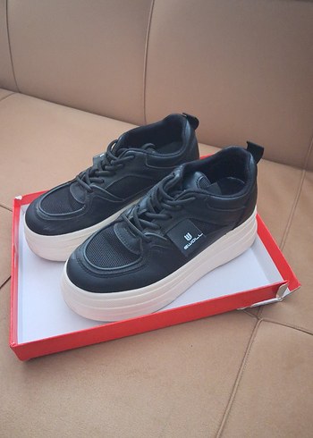 Kadın Siyah Platform Spor Ayakkabı - Görsel 3