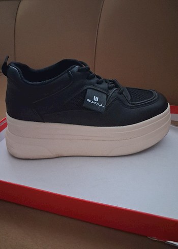 Kadın Siyah Platform Spor Ayakkabı - Görsel 5