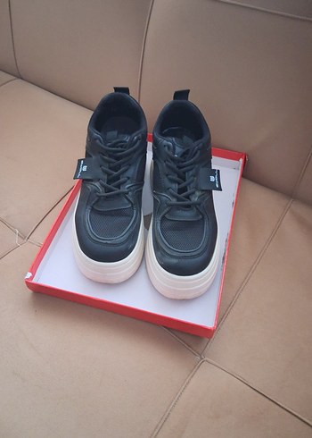 Kadın Siyah Platform Spor Ayakkabı - Görsel 2