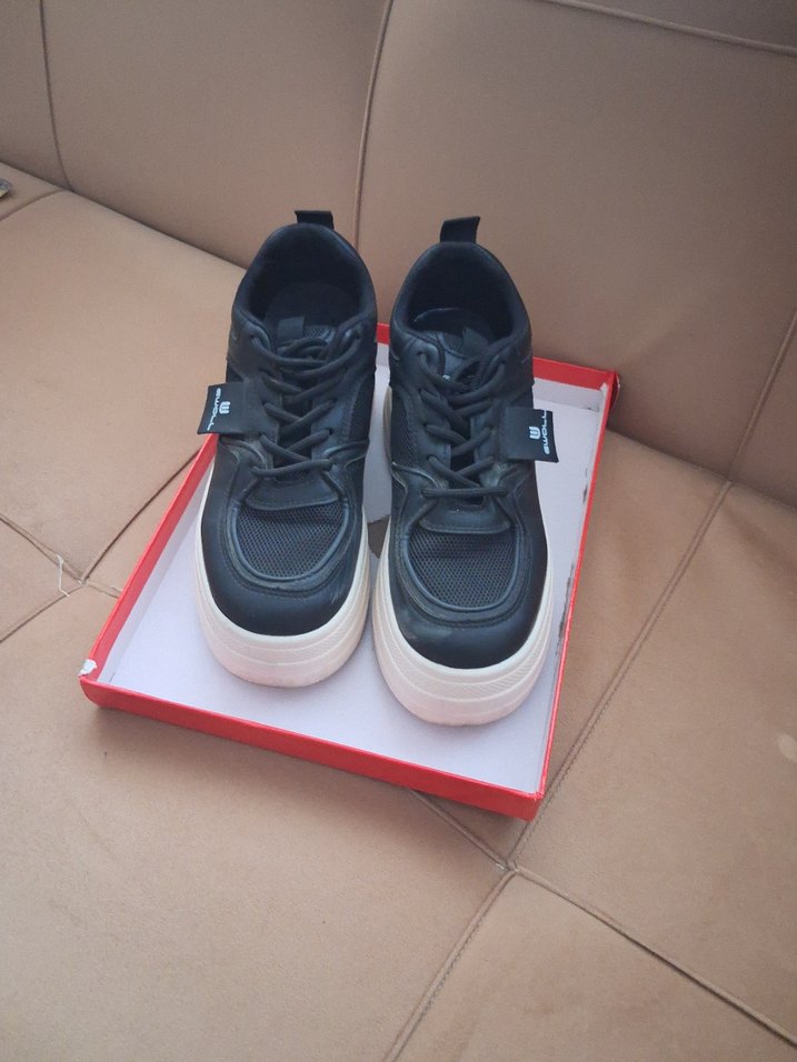 Kadın Siyah Platform Spor Ayakkabı - Görsel 2