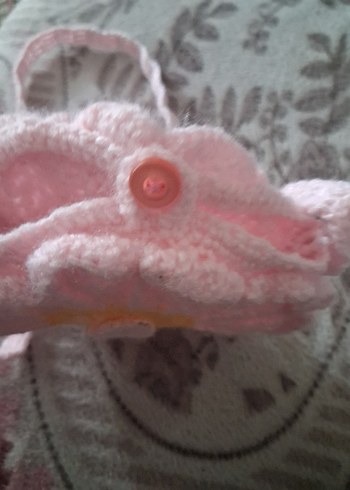 Renkli Nakışlı Örgü Pembe Çanta - Görsel 4