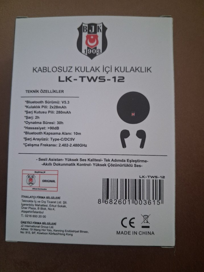 BJK Kablosuz Kulak İçi Kulaklık LK-TWS-12 - Görsel 5