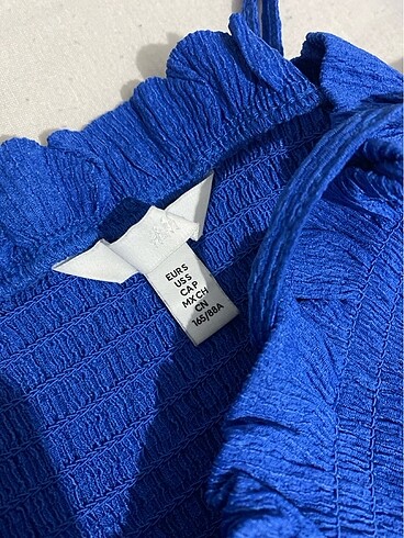 H&M Mavi midi elbise