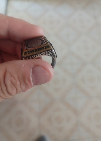 Ayetel kursi erkek gümüş yüzük