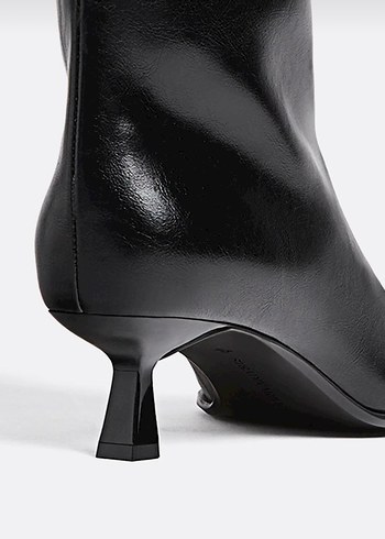 Kadın Siyah Deri Dizüstü Stiletto Çizme - Görsel 3