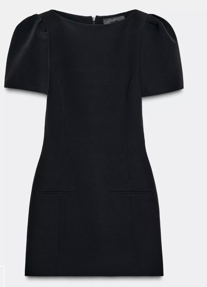 Siyah pilli elbise - Görsel 2