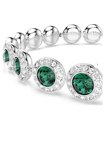 Zincir Detaylı Yeşil Taşlı Bileklik - Görsel 2